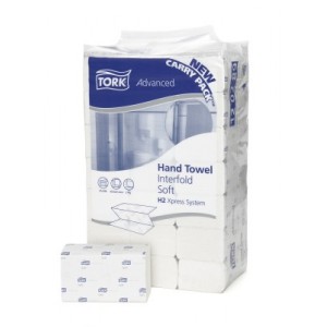 Tork Advanced Interfold kéztörlő bézs, mintás, 2 r. 21*180lap/karton SCA-120289