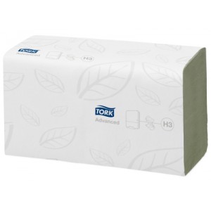 Tork H3 Advanced Z hajt.kéztörlő papír zöld 15x250lap/karton SCA-290179