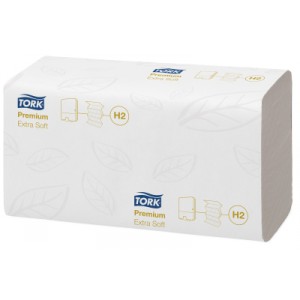 Tork Prémium extra soft hajtogatott kéztörlő papír 21*100lap/karton SCA-100297