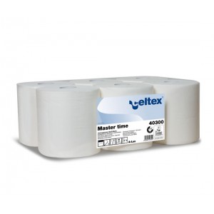 Celtex Master Time tekercses kéztörlő aut adagolóhoz átm.19cm 2r.fehér cell 285m/tek. 6tek/karton  4