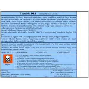 Chemicid Des 5kg szilikát eltávolító keverék koncentrátum