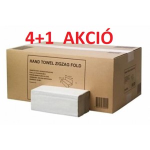 AKCIÓS CSOMAG 4+1 karton hajtogatott kéztörlő 1r.natúr  20x250 lap/karton