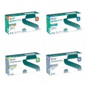 Sempermed Green zöld színű púdermentes nitril vizsgálókesztyű