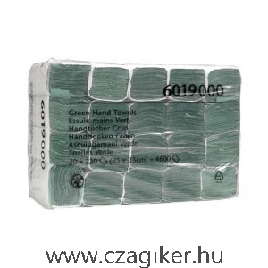 Kimberly Clark Hostess Small Z hajt.kéztörlő papír 1r.zöld 23*25cm 20*230lap/karton KC-6019