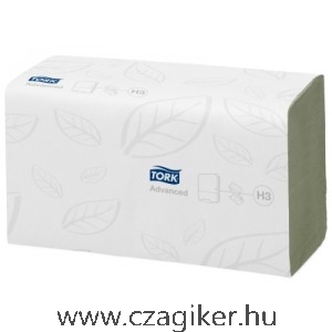 Tork H3 Advanced Z hajt.kéztörlő papír zöld 15x250lap/karton SCA-290179